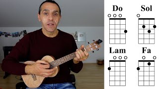 Impara a Suonare l'UKULELE - Accordo di Sol e Giro Do Sol Lam Fa