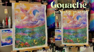 Gouache Painting Process 🌱🎨 “SWEVEN"