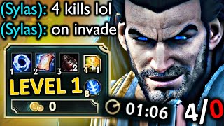 1800 GOLD SYLAS AT LEVEL 1 (4 KILLS ON INVADE)