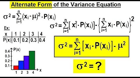 Statistics: Ch 5 Discrete Random Variable (14 of 27) Alternate Form of the Variance Equation