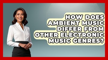 How Does Ambient Music Differ From Other Electronic Music Genres? | Goth Music Vault News