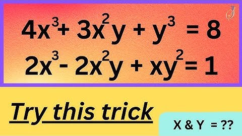 System of cubic equations | find x and y values. #cubicequation
