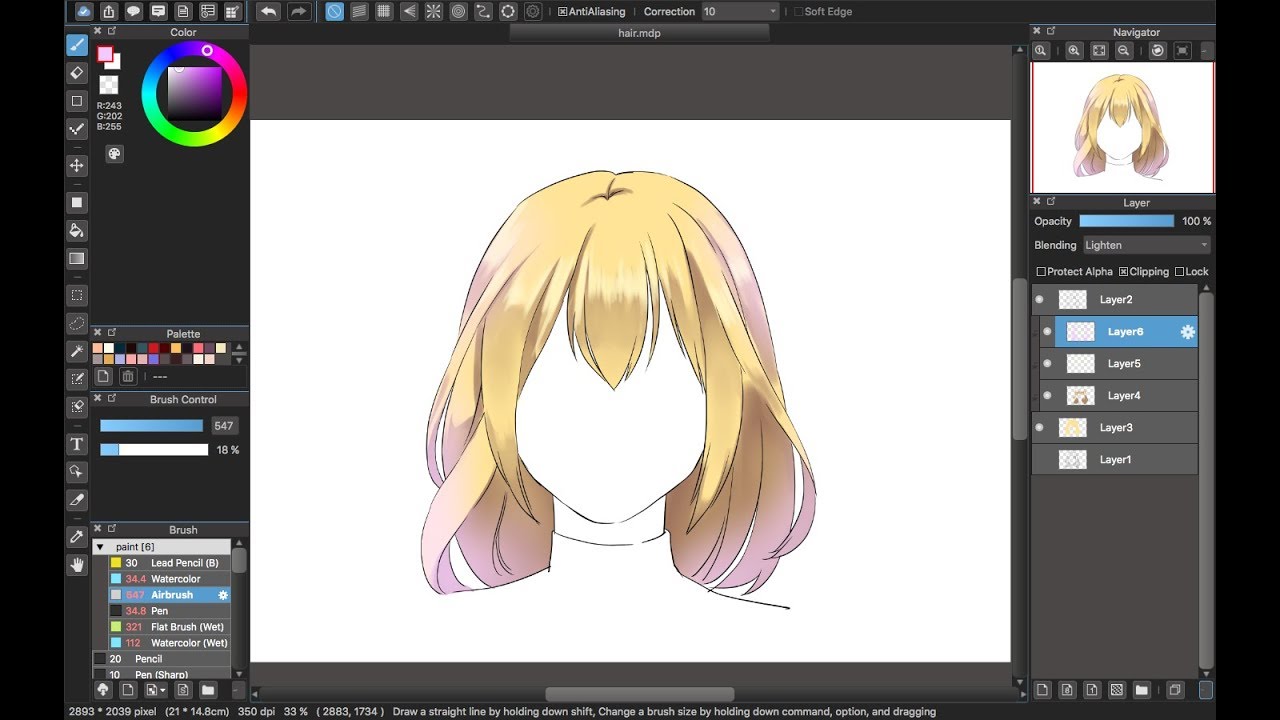 Hair Coloring Medibang