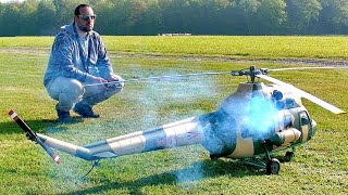 Fantastic Huge Model Rc Mil Mi-2 / Amazing Scale 1:6 Turbine Model Helicopter / Flight Demonstration