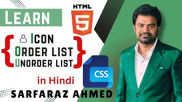 HTML Lists in Hindi | Ordered List | Unordered List | Icons