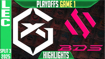 Hoogtepunten van GX vs BDS, wedstrijd 1 | LEC Playoffs Split 3 2025 | GiantX vs Team BDS