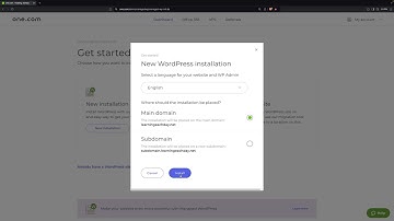 WordPress setup on one.com