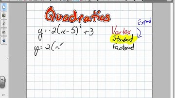 Quadratics, Vertex to Standard Form (Grade 10 applied Review 6:19:12).mov