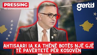 Ahtisaari ia ka thënë botës një gjë të pavërtetë për Kosovën | Pressing