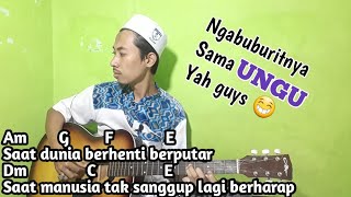 (TUTORIAL GITAR) UNGU SESUNGGUHNYA|LAGU RELIGI|Lyrik dan kunci gitar mudah buat pemula