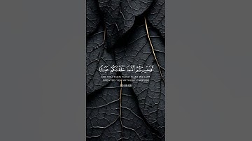 (أفحسبتم أنما خلقناكم عبثا) القارئ: احمد النفيس