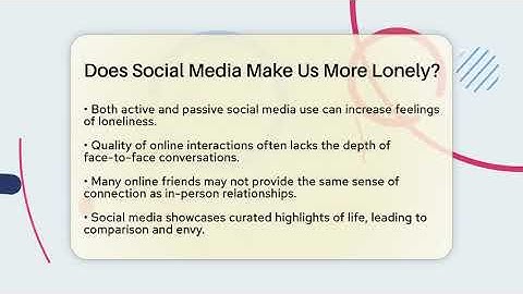 Does Social Media Make Us More Lonely? - Everyday-Networking