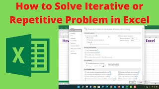 Detailed How to Solve Iterative/ Repetitive Problem in Excel Profile