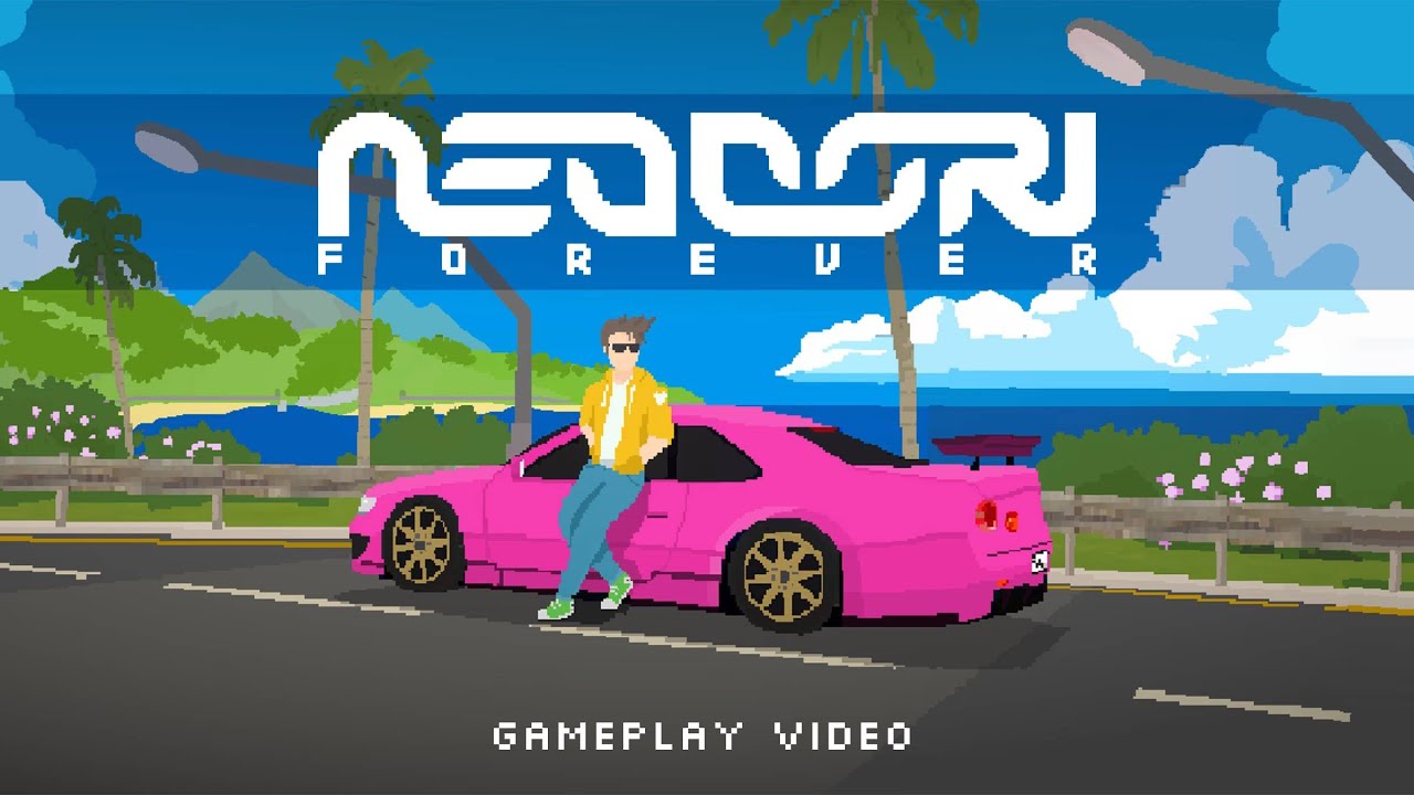 Neodori Forever tem cara de jogo de corrida antigo de PC e pistas