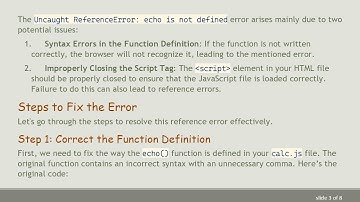 How to Solve the Uncaught ReferenceError: echo is not defined Error in JavaScript
