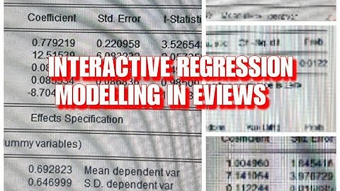 Interactive Regression Modelling (Moderation Effect) in Eviews
