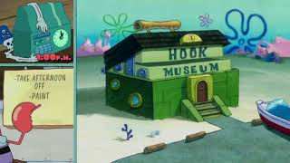 An entire day with Spongebob Patrick Squidward and mr Krabs