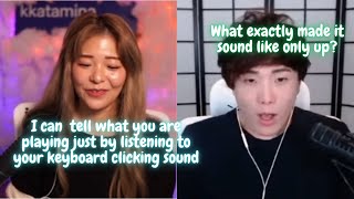 Miyoung can tell Sykkuno from his keyboard clicking sound.