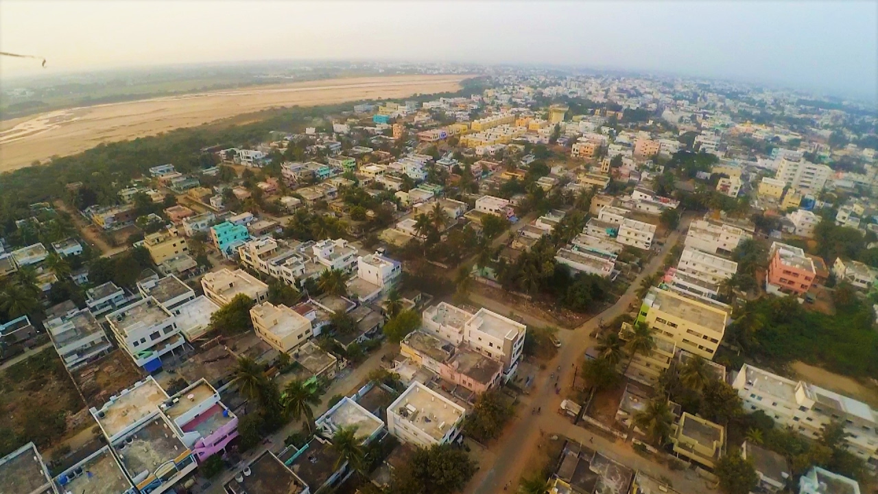 Beauty of SRIKAKULAM TOWN from AERIAL VIEW PART 1 ANDHRA PRADESH