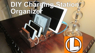 DIY $7.00 Charging Station Organizer For Your Smart Phones, Iphones, Ipads and Tablets