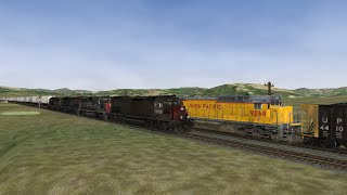 OpenRails - Union Pacific westbound unit train Part 11