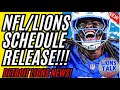 DETROIT LIONS NEWS - NFL/DETROIT LIONS SCHEDULE RELEASE PARTY!!!