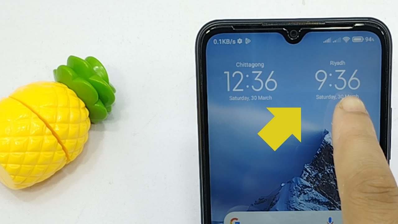 How to set dual clock in redmi 9a How to add two different time clock in android phone YouTube