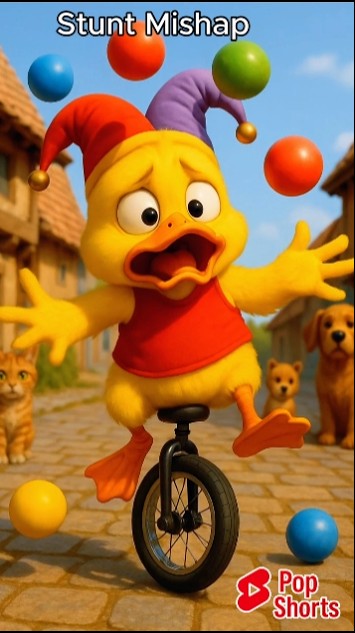 Duck's juggling goes wrong! 🤹‍♀️😱 #funny #entertainment #shorts