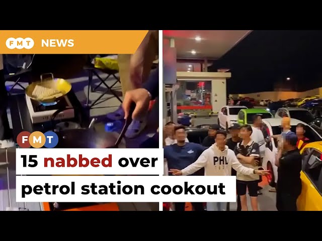 15 arrested for cooking at Genting petrol station class=