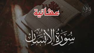 عشائية مباركة سورة الانسان كاملة . للقارئ الشيخ د. محمد اللحيدان