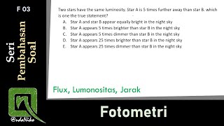 Pembahasan Soal Fotometri 03 - Flux Bintang
