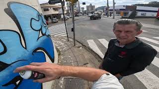 Graffiti Bombing Mission 66 Curious Man