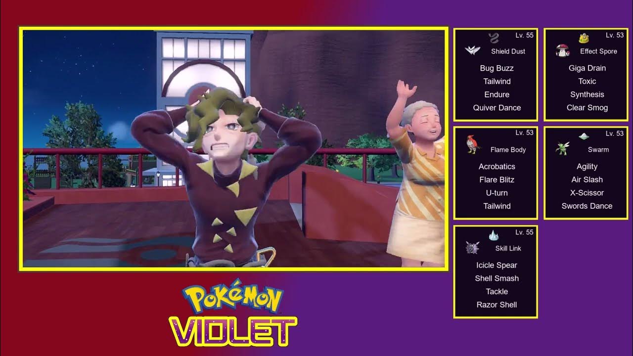 Pokémon Violet 33 Postgame, Brassius rematch (no levelup) YouTube