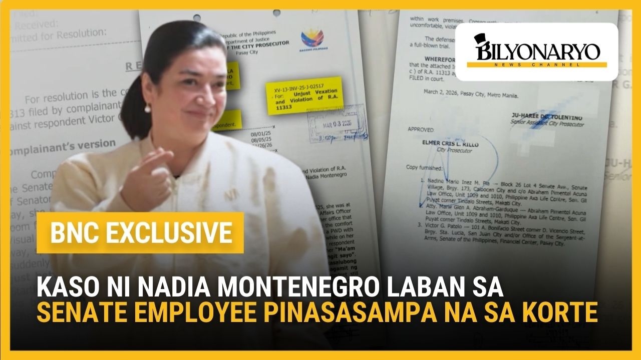 Kaso laban sa Senate security personnel kay Nadia Montenegro, pinasasampa sa korte | Agenda