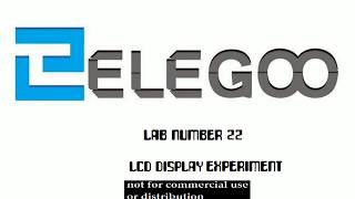 Elegoo lab 22 : LCD Hello World
