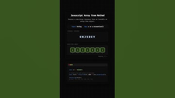 Javascript Array From Method