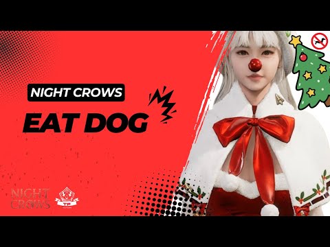 Night crows | Eat dog merry christmas