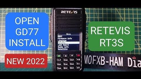 OPENGD77 RT3S INSTALL