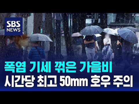 [날씨] 폭염 꺾은 가을비…시간당 최고 50mm 호우 주의 / SBS