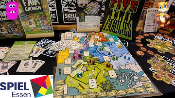 Five Families game overview with Friedemann Friese at Spiel Essen 2025