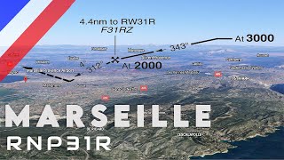 4° RNAV Approach in Marseille 31R