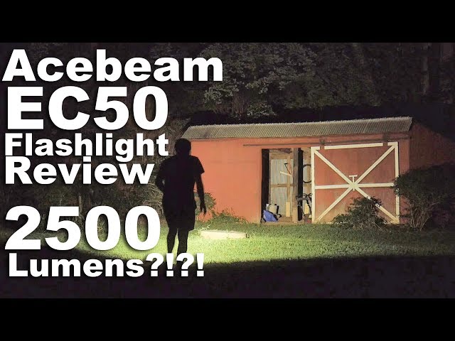 Acebeam EC50 Flashlight Review and comparison to the Olight R50