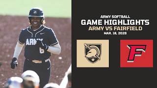 Army vs. Fairfield Softball Game Highlights