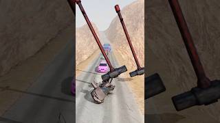 Big & Small Colorful Cars vs Rotating Hammer #38 | BeamNG.drive