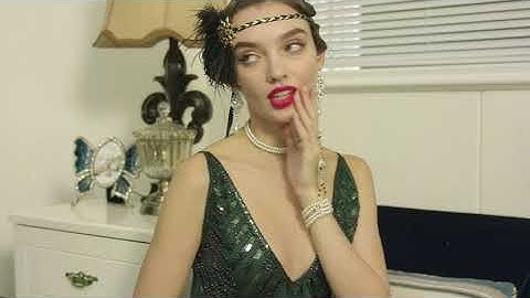 BABEYOND Womens 1920s Flapper Dress V Neck Slip Dress Roaring 20s Great Gatsby Dress for P