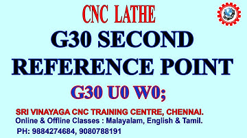 HOW TO SET G30 - SECOND REFERENCE POINT IN CNC LATHE MACHINE - G30 SECOND REFERENCE POINT - #g30
