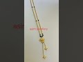 Latest stylish gold light weight mangalsutra designs shorts jewellery nacklace gold