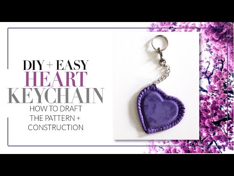 DIY Leather Heart Keychains