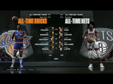 NBA 2K23 - New York Knicks @ Brooklyn Nets - All Time Teams 