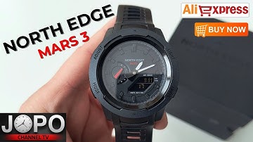 NORTH EDGE Mars 3 Military Watch Carbon Fiber Case Waterproof 50M│North Edge Watch Review│Subtitles